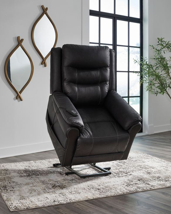 Oatman Carbon Power Lift Recliner with USB Charging and Heat Massage ...