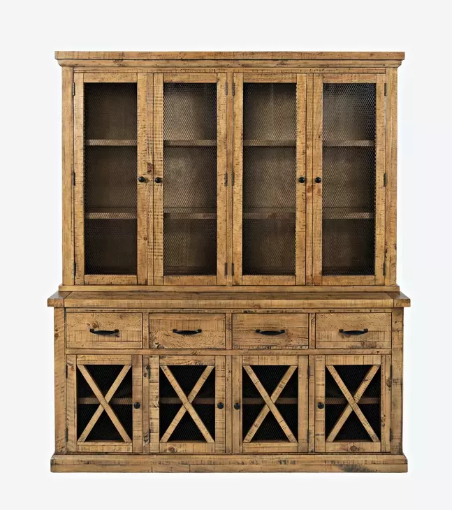 Telluride Brown 8 Door Buffet and Hutch