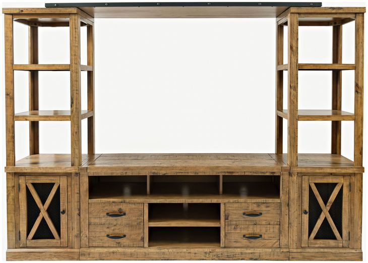 Telluride Brown Entertainment Center with 60" TV Console