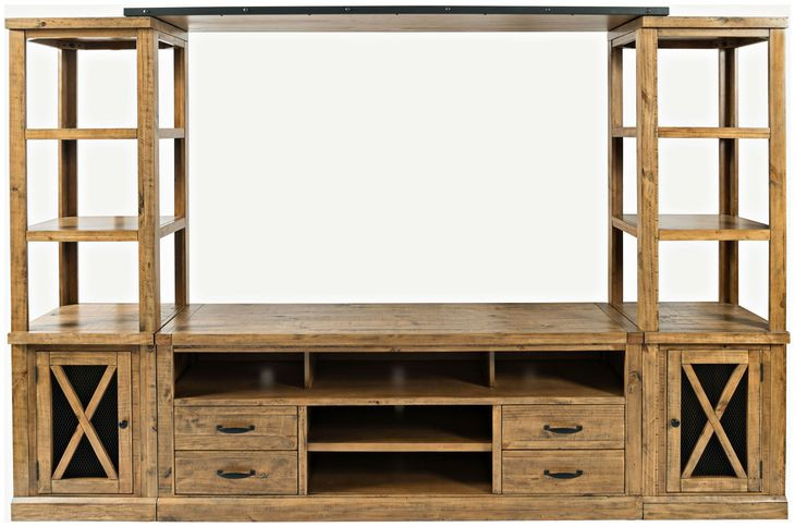 Telluride Brown Entertainment Center with 70" TV Console