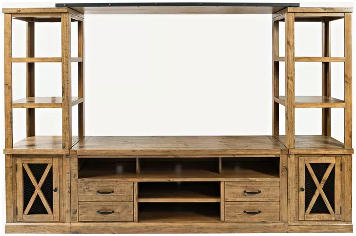 Telluride Brown Entertainment Center with 70" TV Console