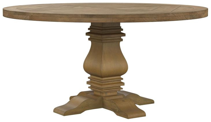 Florence Rustic Smoke Round Dining Table