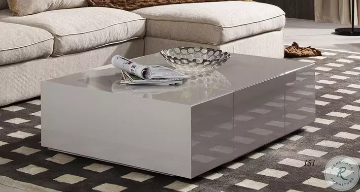 P592A Grey High Gloss Modern Coffee Table