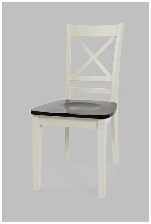 Asbury Park White Cross Back Counter Height Stool Set of 2
