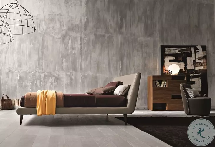 Metropolitan Taupe King Upholstered Platform Bed