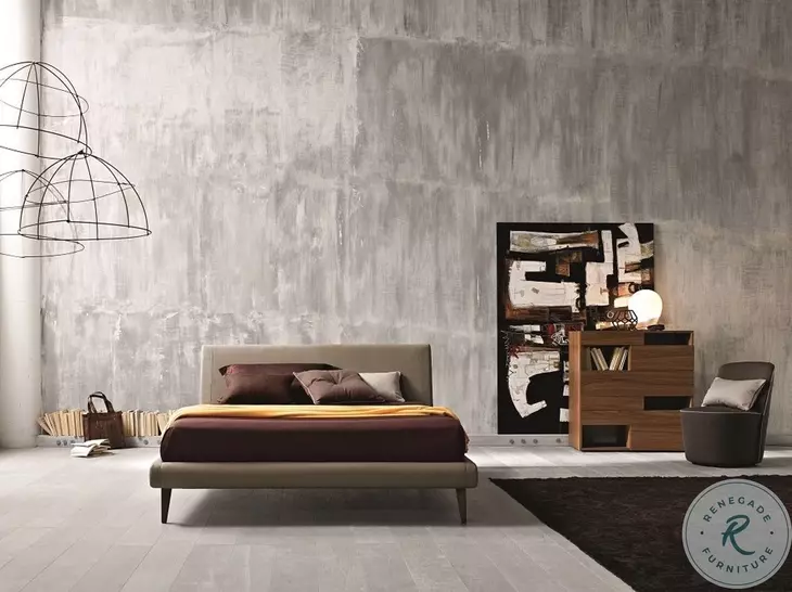 Metropolitan Taupe King Upholstered Platform Bed