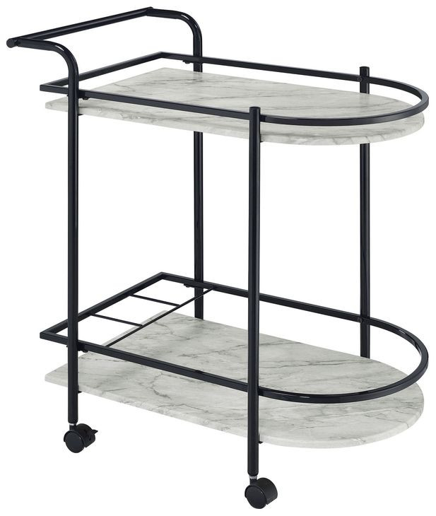 Desiree Black Rack Bar Cart