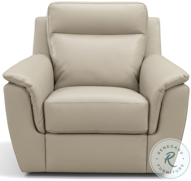 Maddox Taupe Khaki Leather Living Room Set