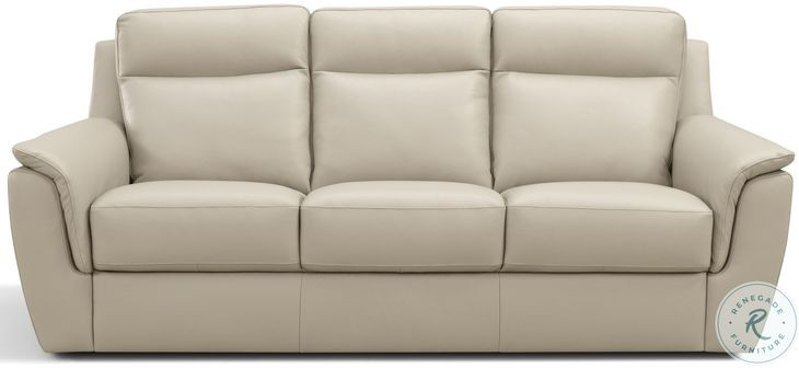 Maddox Taupe Khaki Leather Living Room Set