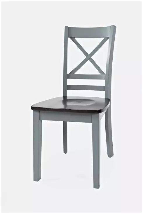 Asbury Park Grey Cross Back Side Chair Set of 2