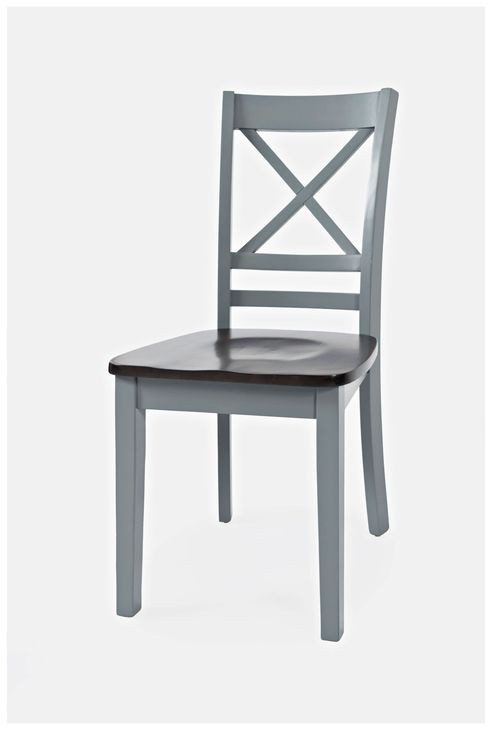 Asbury Park Grey Cross Back Counter Height Stool Set of 2