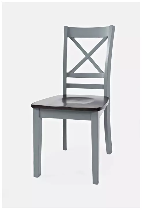 Asbury Park Grey Cross Back Counter Height Stool Set of 2