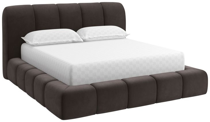 Olena Meg Ash Queen Upholstered Platform Bed