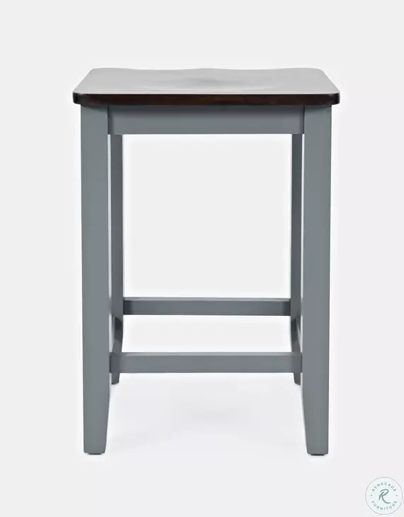 Asbury Park Grey Backless Counter Height Stool Set of 2