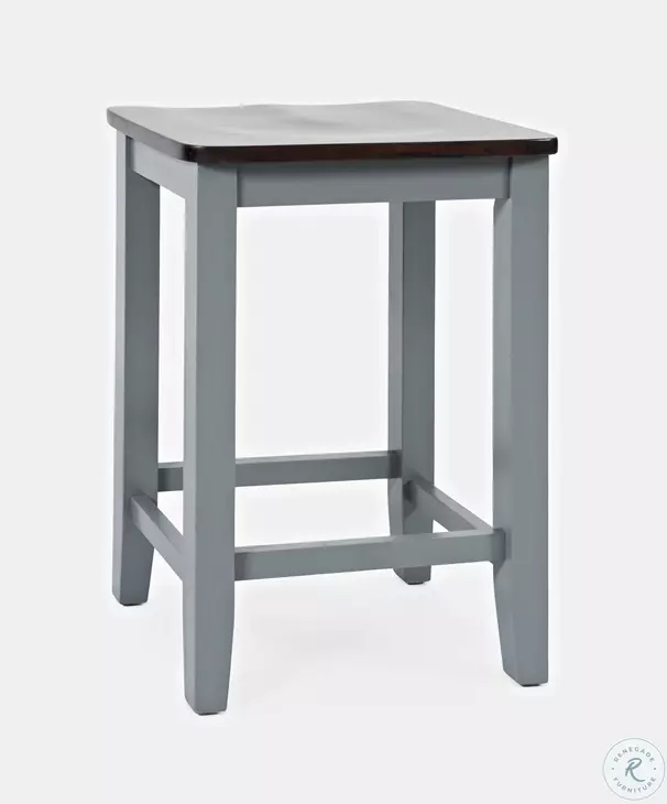 Asbury Park Grey Backless Counter Height Stool Set of 2