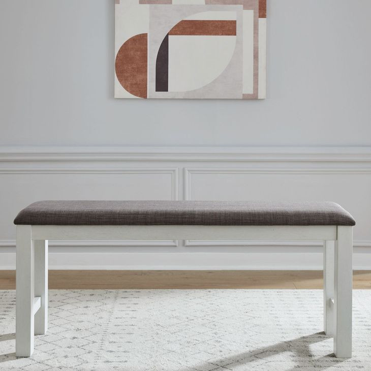 Brook Bay Carbon Gray Upholstered 60" Counter Height Bench