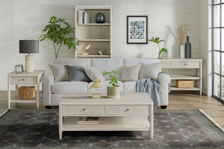 Maren White Sand Rectangular Sofa Table
