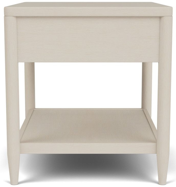 Maren White Sand Rectangular End Table
