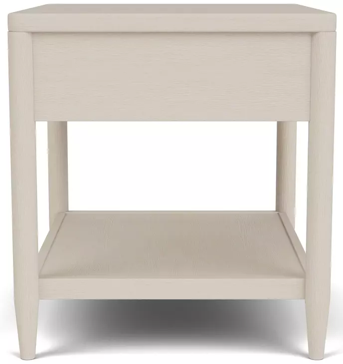 Maren White Sand Rectangular End Table