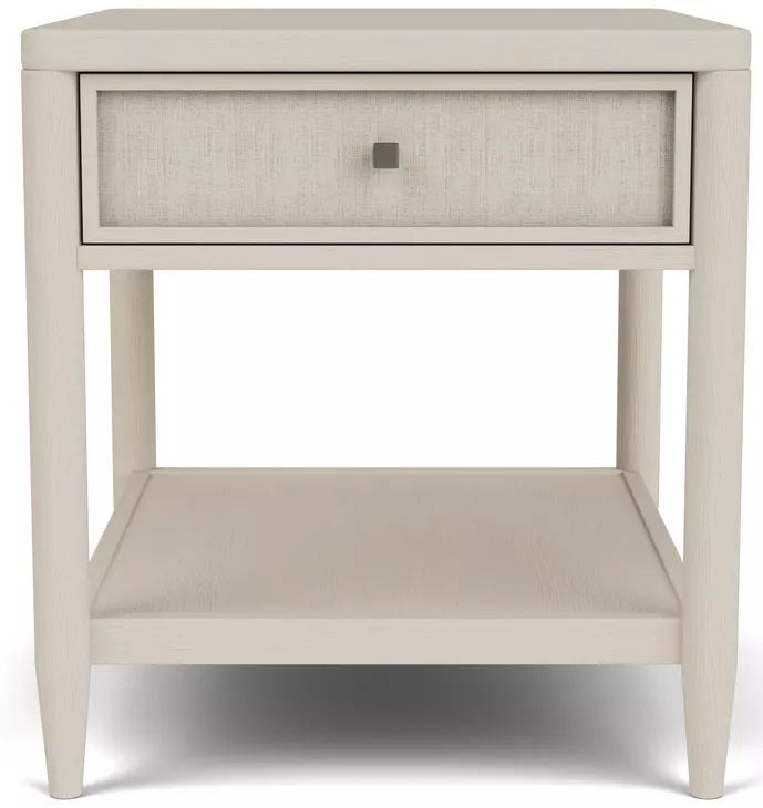 Maren White Sand Rectangular End Table