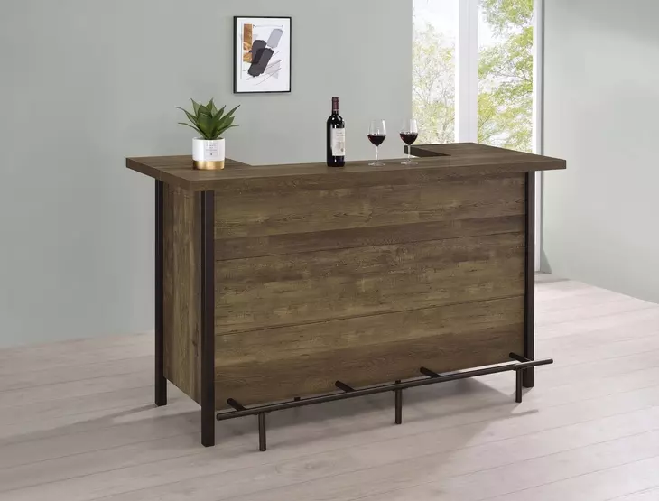 Bellemore Rustic Oak Home Bar Cabinet