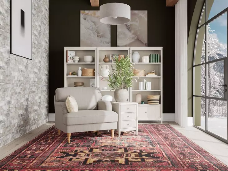 Maren White Sand Rectangular Chairside Table