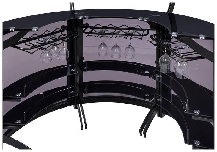 Dallas Smoked And Black Bar Unit Set