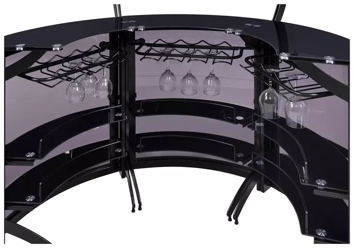 Dallas Smoked And Black Bar Unit Set