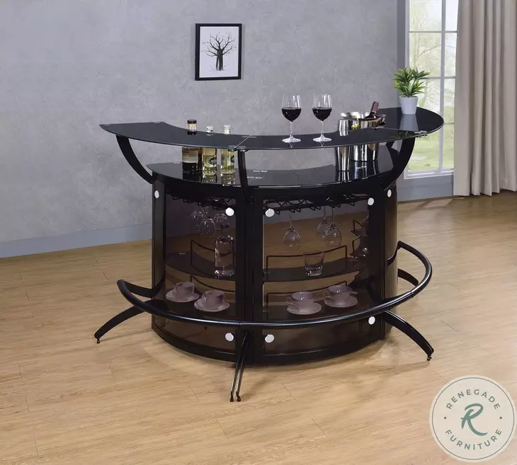 Dallas Smoked And Black Bar Unit Set