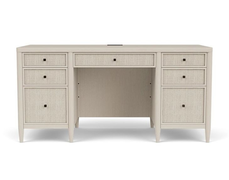 Maren White Sand Executive Desk
