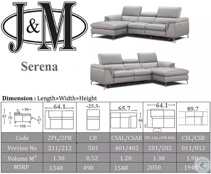 LAF Chaise & RAF Loveseat
