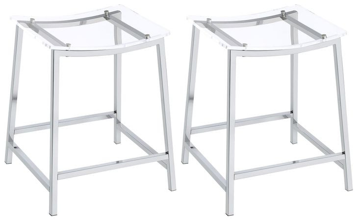 Jovani Clear Counter Height Stool Set Of 2