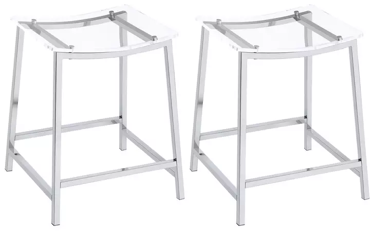 Jovani Clear Counter Height Stool Set Of 2