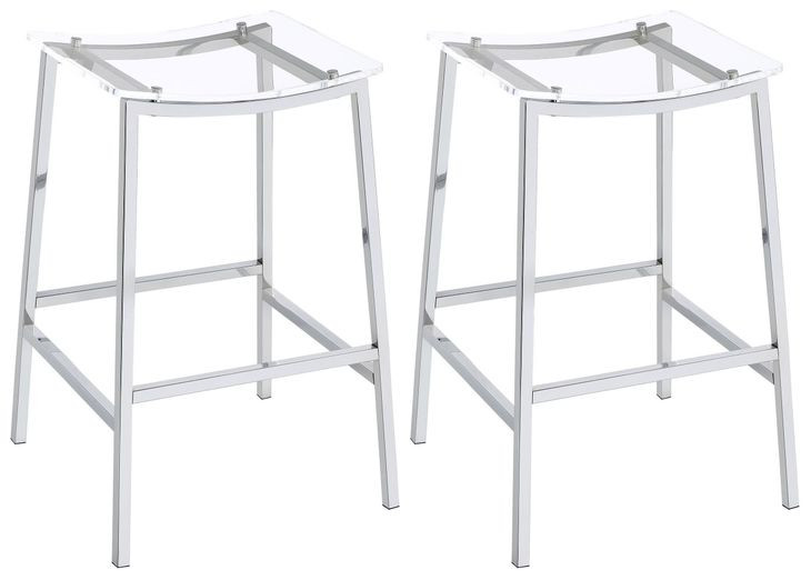 Jovani Clear Bar Stool Set Of 2