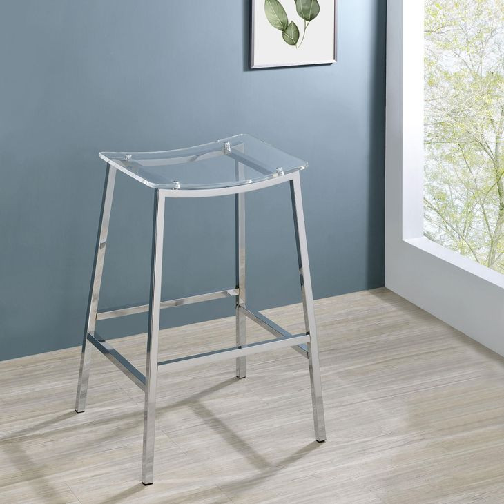 Jovani Clear Bar Stool Set Of 2