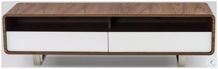 Gramercy Walnut And White TV Stand