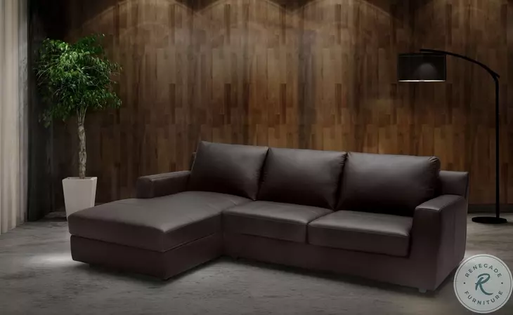 Taylor Brown Premium Leather LAF Sectional