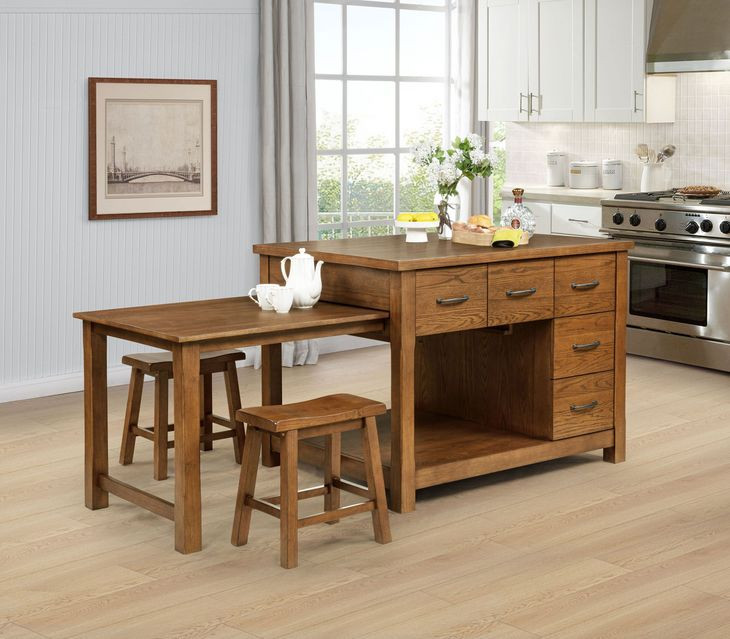 Mayfair Dark Oak 3 Piece Kitchen Island