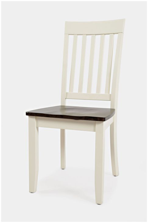 Decatur Lane White Slat Back Side Chair Set of 2