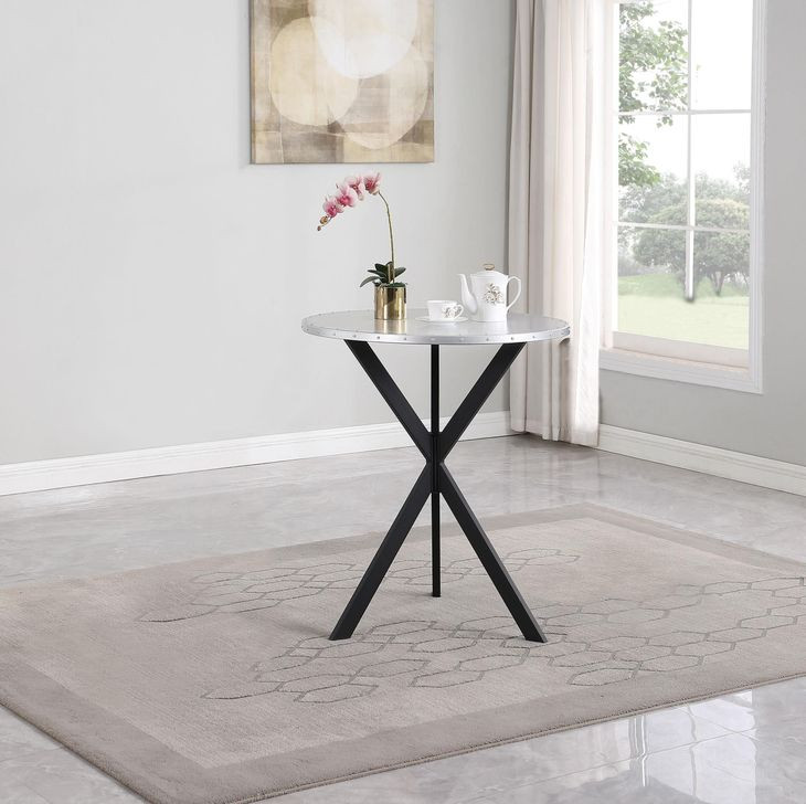 Kenzo Silver And Sandy Black Bar Table