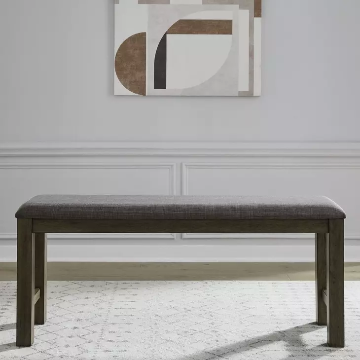 Bayview Gray Upholstered Counter Height Dining Bench