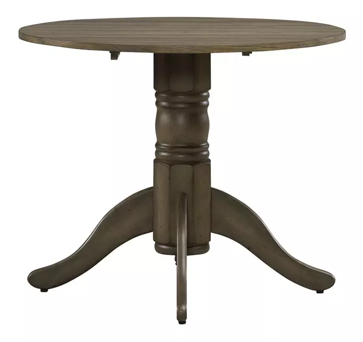 Bayview Sandstone 36" Extendable Round Drop Leaf Dining Table