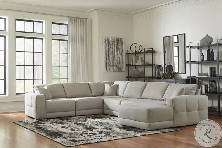 Next-Gen Gaucho Grey Large Sectional with RAF Chaise