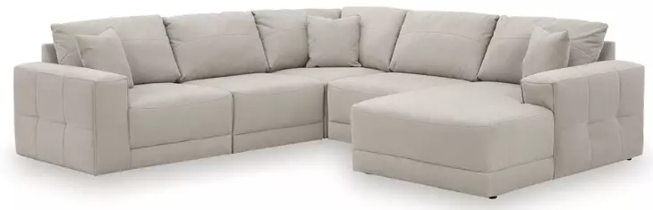 Next-Gen Gaucho Gray 5 Piece Modular Sectional with RAF Chaise