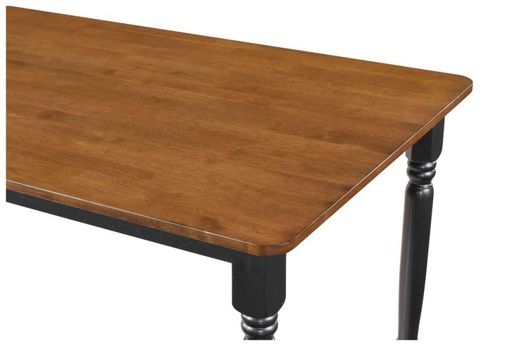 Hollyoak Walnut And Black 63" Rectangular Dining Table