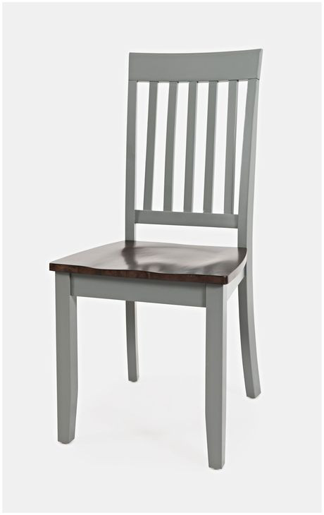 Decatur Lane Grey Slat Back Side Chair Set of 2
