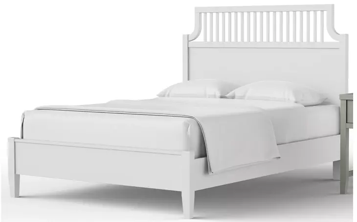 Pure Maple Cottage White Garden King Panel Bed