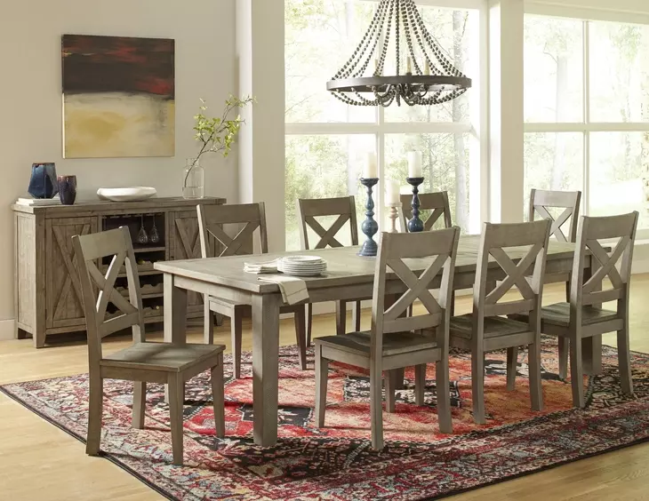 Outer Banks Driftwood Gray 9 Piece Dining Set