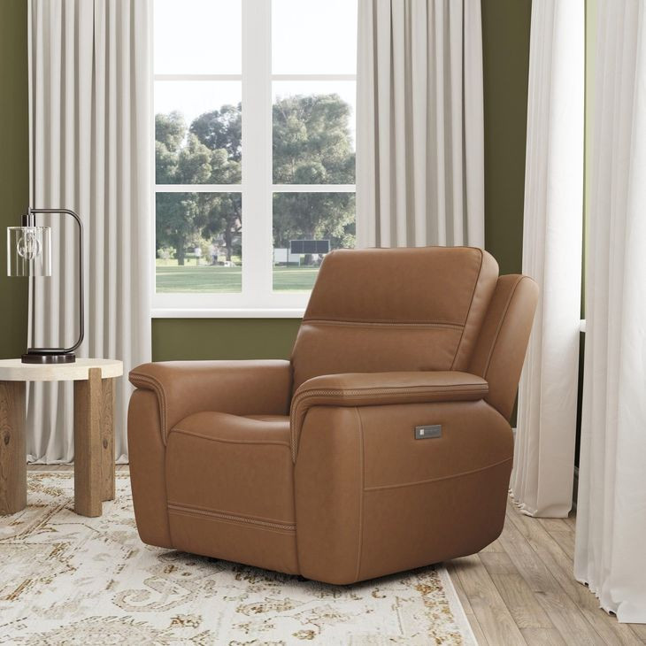 Sawyer Harvest Leather Zero Gravity Power Recliner with Power Lumbar and USB Charging