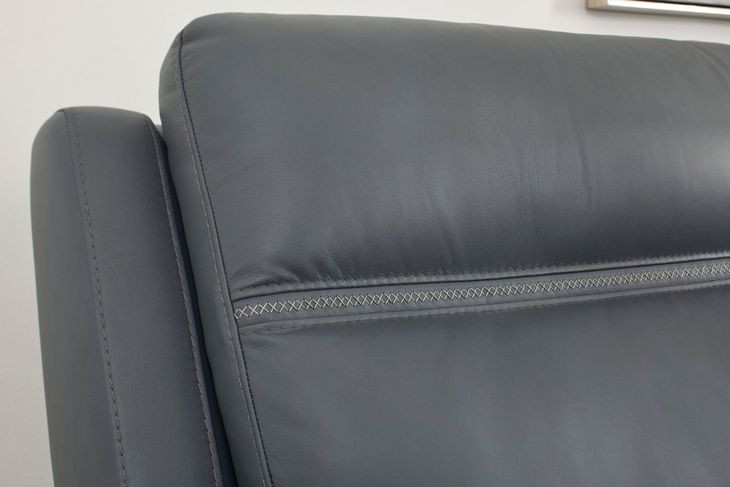 Sawyer Marine Leather 7 Piece Modular Zero Gravity Power Reclining Sectional with Power Lumbar and USB Charging